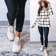 personalized tennis shoes heathered tan ootd fall