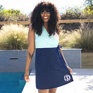 Wrap cover up near the pool