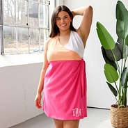 Julia wearing wrap cover up