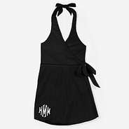 Black Monogrammed Swim Dress