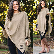 split image of camel wofford poncho
