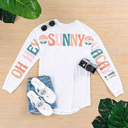 Sunny Vacay Jersey with white flip flops