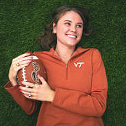 pumpkin pullover sweatshirt with virginia tech logo
