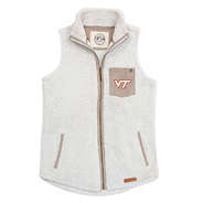 virginia tech sherpa vest in ivory