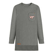 virginia tech corded sweatshirt in charcoal