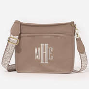 Monogrammed Saddlebag in Neutral Leopard