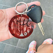 Acrylic Monogrammed Key Chain