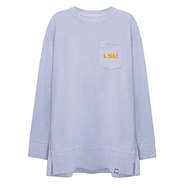 lsu coastal crewneck in lavender