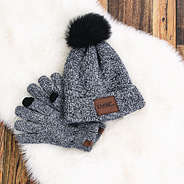 UofSC Charcoal Beanie and Gloves