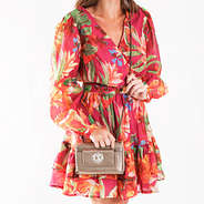 champagne wallet wristlet with crossbody chain