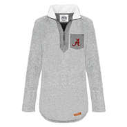 alabama light gray sherpa pullover tunic