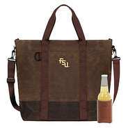 fsu waxed canvas cooler tote