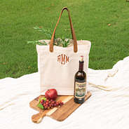 canvas bag on picnic