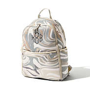 Neoprene Backpack in Neutral Marble in studio