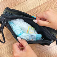 inside of camo neoprene diaper changing carryall