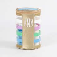 Monogrammed Ditty Bag in Bright Stripes