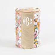 Monogrammed Ditty Bag in Metallic Leopard