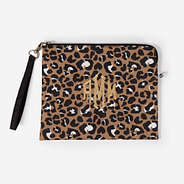 Monogrammed Wristlet Pouch - Cheetah