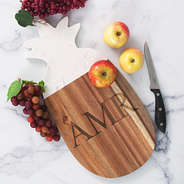 Monogrammed Pineapple Cutting Board