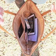 inside of clemson tigers stripe canvas tote