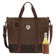 texas a&m waxed canvas cooler tote