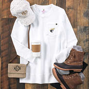 anderson university trojans quilted sweatshirt ootd