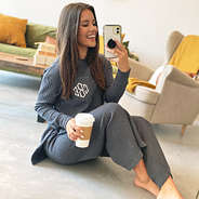 charcoal waffle set selfie