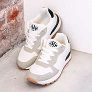Personalized Retro Sneaker in neutral grey