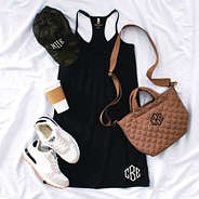 exercise dress flatlay