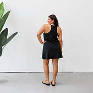 Back of monogrammed exercise dress