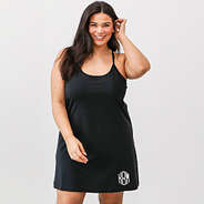 Monogrammed Exercise Dress in Black