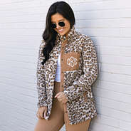 brown leopard sherpa jacket