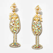 Champagne Earrings - Gold Sparkle
