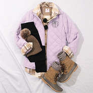 Lilac Puffer Jacket OOTD