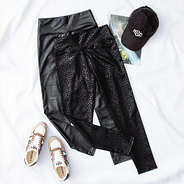 duo faux leather leggings