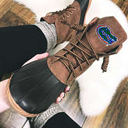 gators duck boots selfie