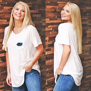 Florida Gators Boyfriend T-Shirt in White split image