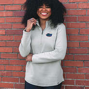 UF Ribbed Pullover in Gray