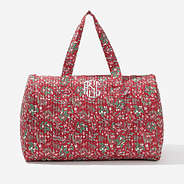 Monogrammed Quilted Weekender in Hollydaze