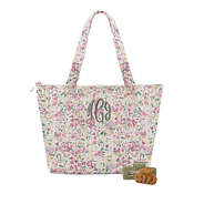 Personalized Quilted Tote Bag in Fall Botanical