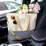 Monogrammed Savannah Large Tote Bag