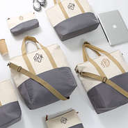 Monogrammed Savannah Tote Bag