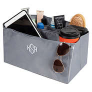 monogrammed large tote organizer in gray