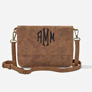 Monogrammed Crossbody in Brown