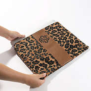 laptop in leopard spots laptop sleeve