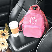 rose mini backpack in car