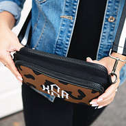 close up of two zipper compartments