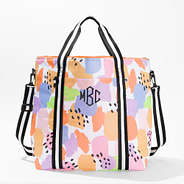 monogrammed cooler bag in melon patch