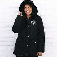 Monogrammed Winter Coat in Black