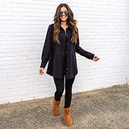 hickory sherpa boots with oversized tunic